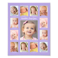 Bébés Première année Purple Keepsaké photo Collage