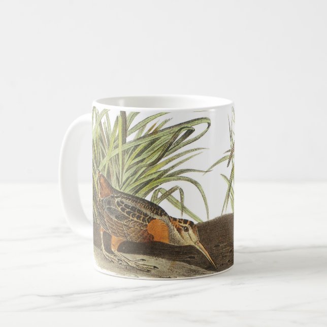 Bécasse américaine par Audubon Coffee Mug (Devant gauche)