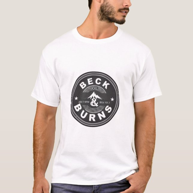Beck et T-shirt d'obscurité de logo de bière de (Devant)