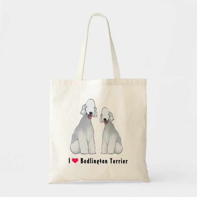 Bedlington Terrier a illustré le sac fourre-tout (Devant)