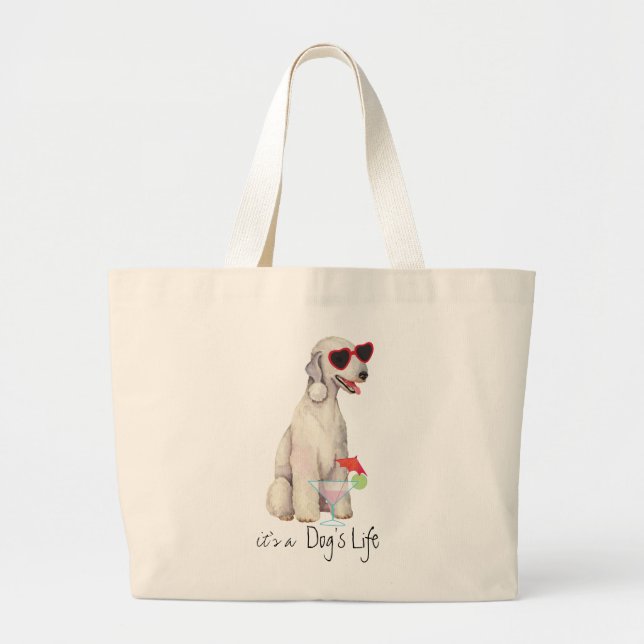 Bedlington Terrier Grand Sac fourre-tout (Devant)
