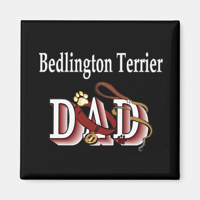 bedlington terrier papa Magnet (Devant)