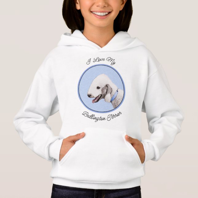 Bedlington Terrier Peinture - Art Chien original (Devant)