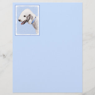 Bedlington Terrier Peinture - Art Chien original