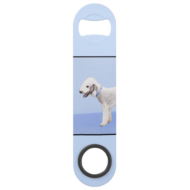 Bedlington Terrier Peinture - Art Chien original (Dos)