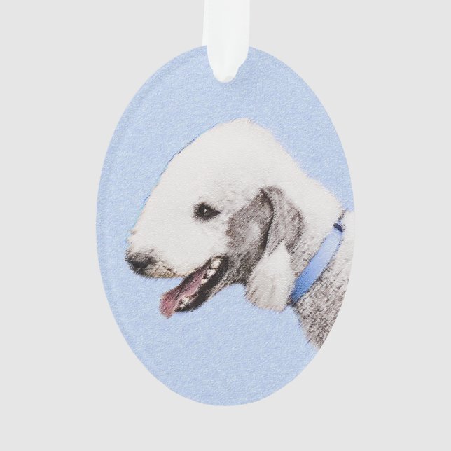 Bedlington Terrier Peinture - Art Chien original (dos)