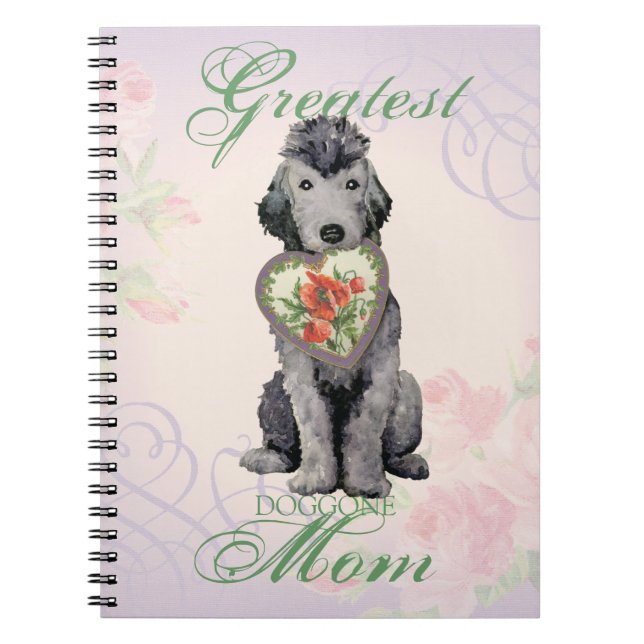 Bedllington Terrier Heart Mom Carnet (Devant)