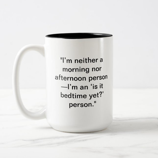 Bedtime Mug | Cadeau personnalisé pour les amateur (Gauche)