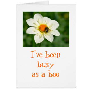 BEE AU-DESSUS DE FLEURS/"J'AI ÉTÉ OCCUPÉ COMME UNE