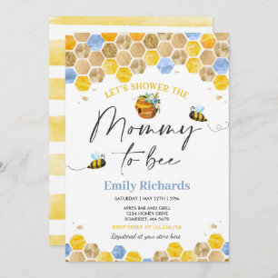Bee Baby shower Invitation Maman Bleue À Être