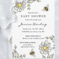 Bee Baby Shower Invitations pour Bumble Bee Shower