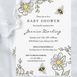 Bee Baby Shower Invitations pour Bumble Bee Shower