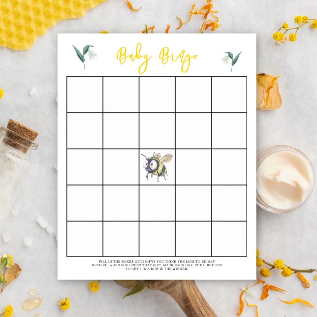 Bee - Baby shower jeu de bingo (Créateur téléchargé)