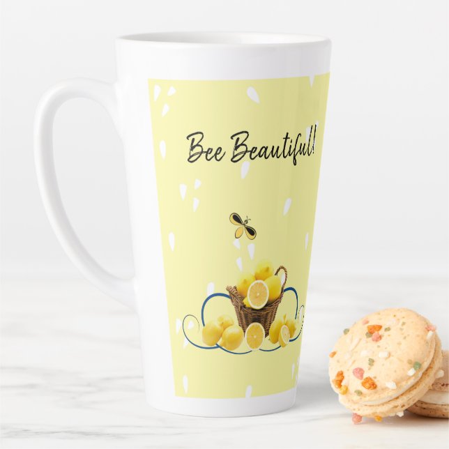 Bee Beautiful Latte Mug (En situation)