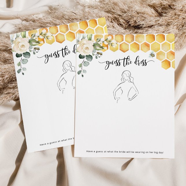 Bee floral Devinez la robe nuptiale jeu de douche (Créateur téléchargé)