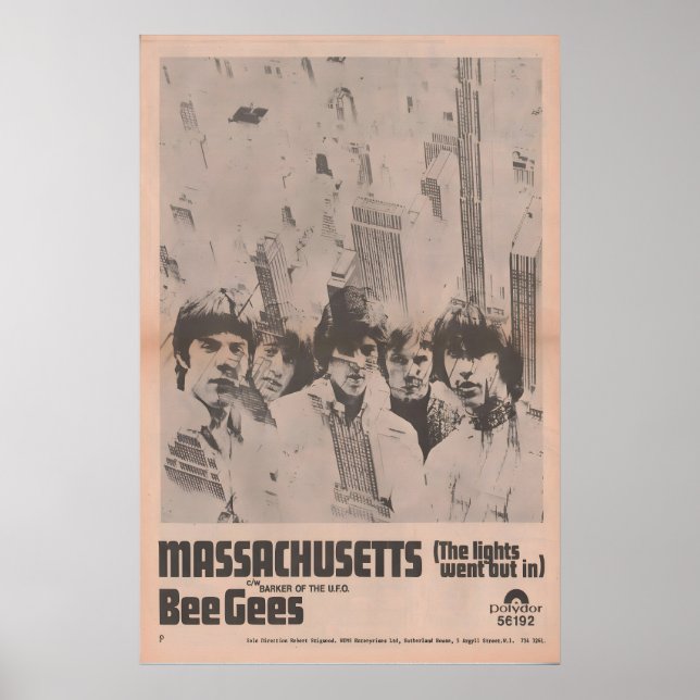 BEE GEES - Affiche 1967 originale NME (Devant)