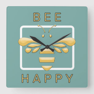 Bee Happy Jote Honeybee Apiarist Honey Horloge