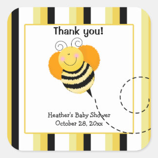 Bee Hop Bumble Bee Carré Favoriser Stickers