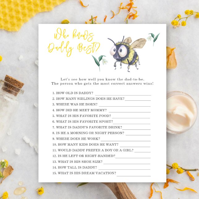 Bee - Jeu Qui connaît le mieux papa (Créateur téléchargé)