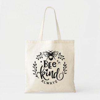 Bee Kind Always - sac fourre-tout écologique réuti