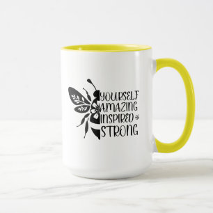 bee kind bee positive motivant céramique 15oz mug
