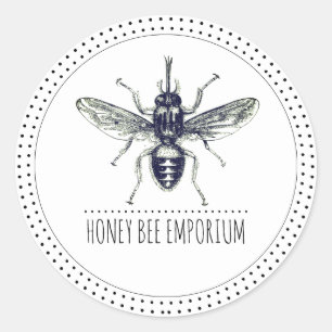 Bee Logo Honey Étiquette