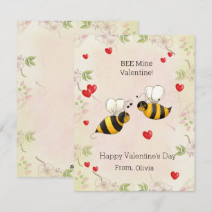 BEE Ma Saint-Valentin !  Carte de vacances de clas