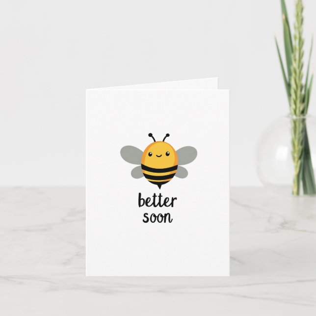 BEE Mieux Bientôt Malade Bee Obtenir Bonne Carte (Devant)