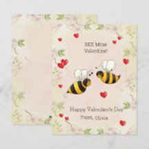 BEE Mine la Saint-Valentin !  Carte de vacances po