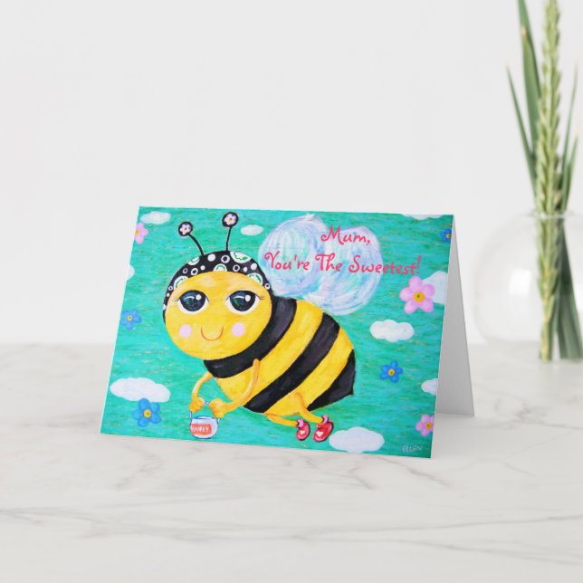 Bee My Honey Carte Fête des Mères (Devant)