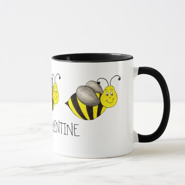Bee My Valentine Bumblebee Valentine's Day Mug (Droite)