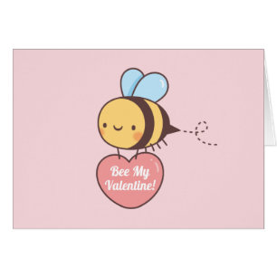 Bee My Valentine Cute Love Pun