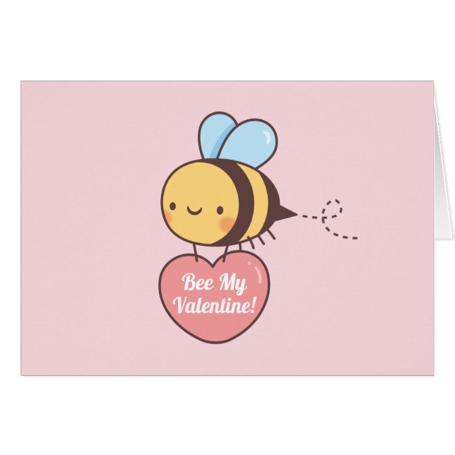 Bee My Valentine Cute Love Pun (Devant horizontal)