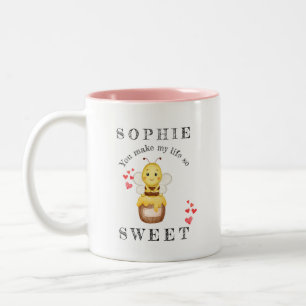 Bee Personnalisée La Mug de Saint Valentin