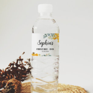 Bee Water Bottle Étiquette Anniversaire Baby showe