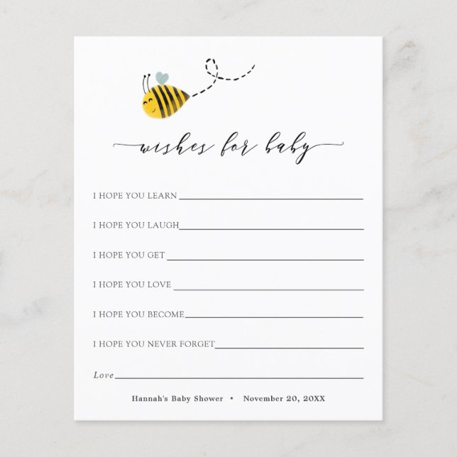 Bee Wives for Baby Card (Devant)
