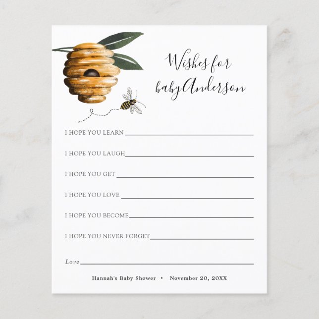 Bee Wives for Baby Card (Devant)