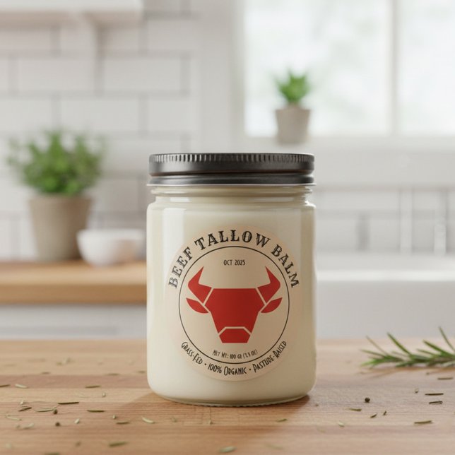 Beef Tallow Balm Label Sticker (Créateur téléchargé)