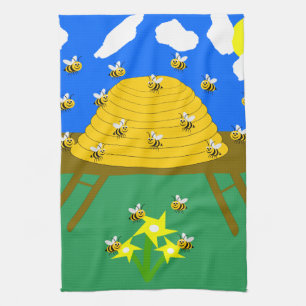 Beehive Design Serviette de cuisine