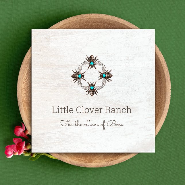 Beekeeper Bees Rustic Wood Carte de visite (Créateur téléchargé)