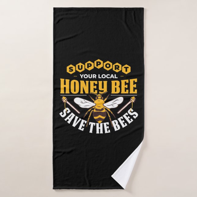 Beekeeper Gift | Honey Bee Save The Bees (Serviette de bain)