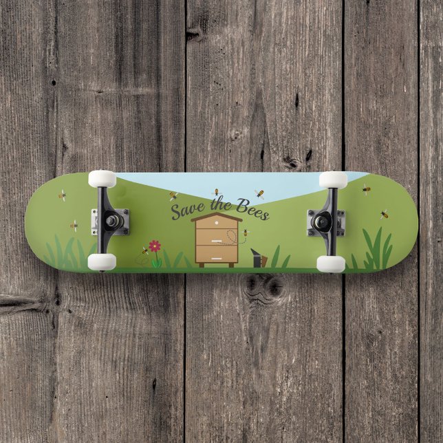 Beekeeping scene - Save the Bees Skateboard (Beekeeping scene - Save the Bees Skateboard)