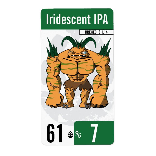 beer-beast.com - Étiquette de bière - Vert (Devant)