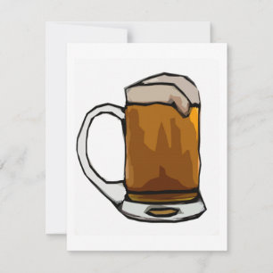 Beer Cartoon Art Invitations - Beer Invites
