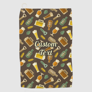 Beer Icons Motif Golf Serviette