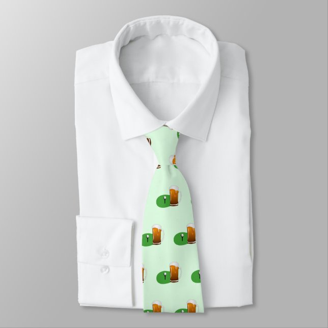 Beer Lover Golf Cravate - Custom Necktie Cadeau (Attaché)