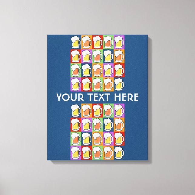 BEER Pop Art impression de toile personnalisée (Recto)