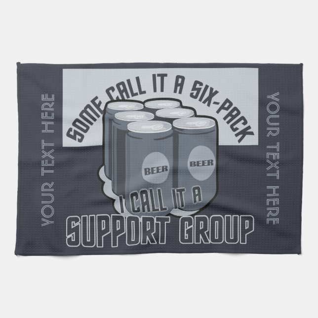 Beer Six Pack serviette personnalisée (Horizontal)