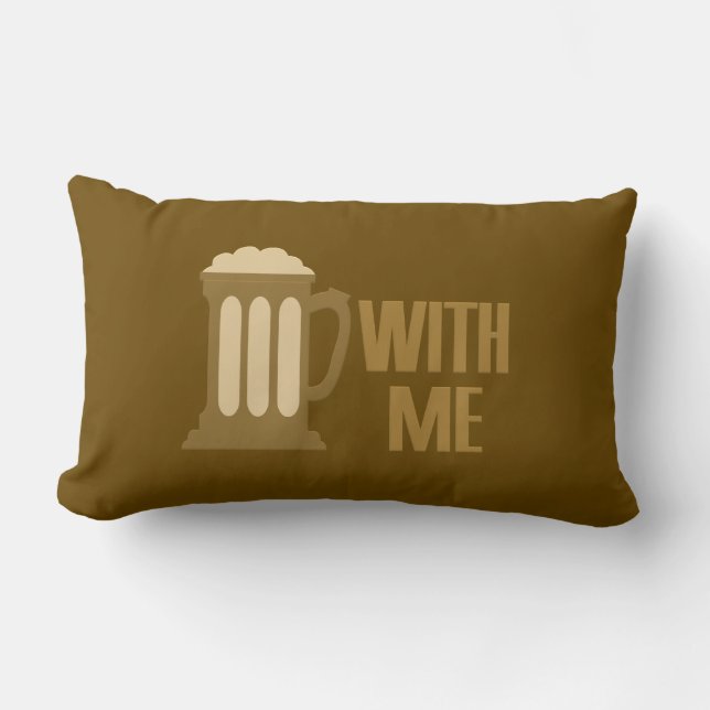 Beer With Me oreiller jetable personnalisé (Recto)