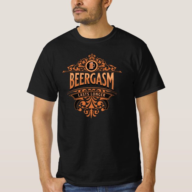 Beergasm Drôle Cool Citation Bière T-Shirt (Devant)